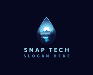 Water Drop Scenery logo design