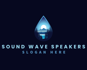 Water Drop Scenery logo design