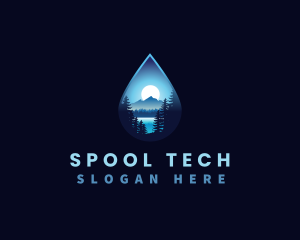 Water Drop Scenery logo design