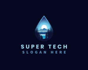 Water Drop Scenery logo design