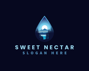 Water Drop Scenery logo design