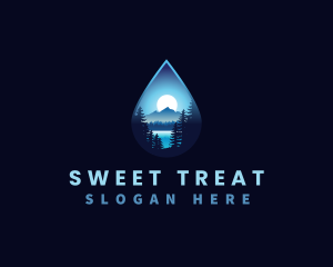 Water Drop Scenery logo design