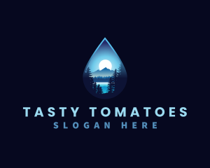 Water Drop Scenery logo design