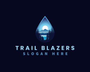 Water Drop Scenery logo design