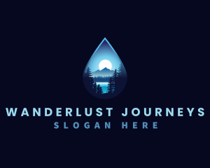 Water Drop Scenery logo design