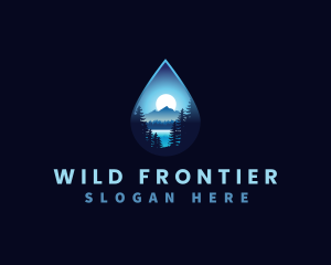 Water Drop Scenery logo design