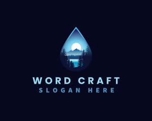 Water Drop Scenery logo design