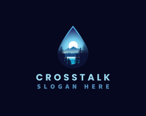 Water Drop Scenery logo design