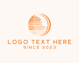 Orange - Sphere Planet Technology logo design