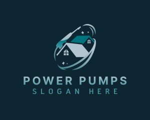 Power Washing Housekeeper logo design