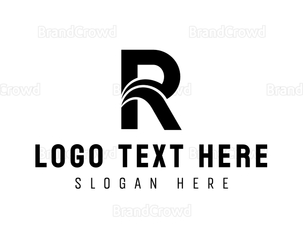 Creative Studio Swoosh Letter R Logo