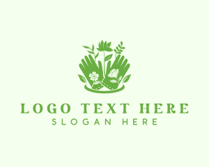 Planting - Flower Gardening Gloves logo design