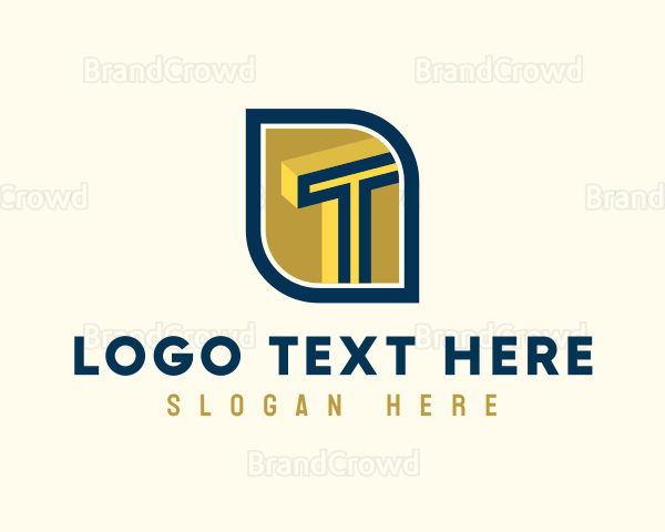 Infrastructure Developer Letter T Logo