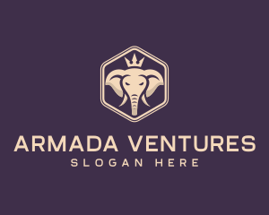 Corporate Elephant Crown logo design