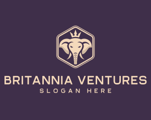 Corporate Elephant Crown logo design