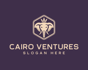 Corporate Elephant Crown logo design