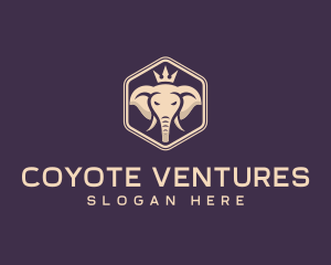 Corporate Elephant Crown logo design