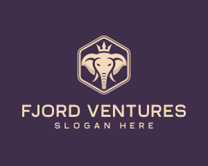 Corporate Elephant Crown logo design