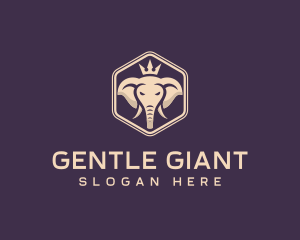 Corporate Elephant Crown logo design