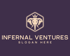 Corporate Elephant Crown logo design