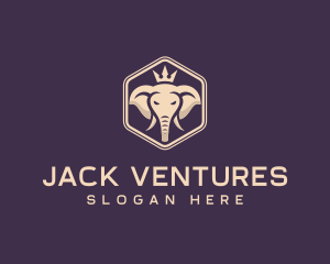 Corporate Elephant Crown logo design