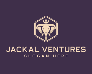 Corporate Elephant Crown logo design