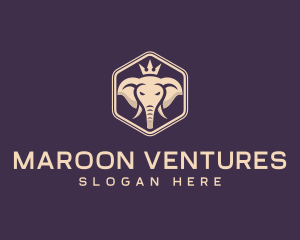 Corporate Elephant Crown logo design