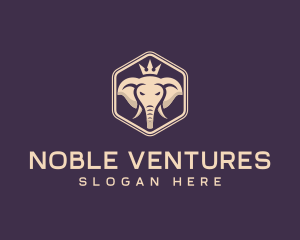 Corporate Elephant Crown logo design