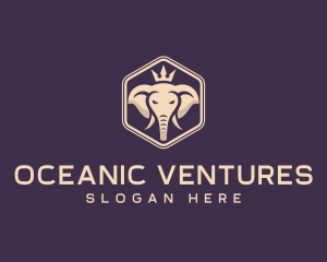 Corporate Elephant Crown logo design