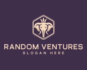 Corporate Elephant Crown logo design