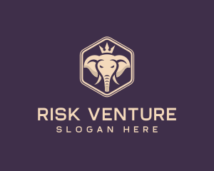 Corporate Elephant Crown logo design