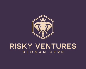 Corporate Elephant Crown logo design