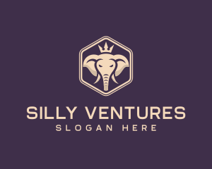 Corporate Elephant Crown logo design