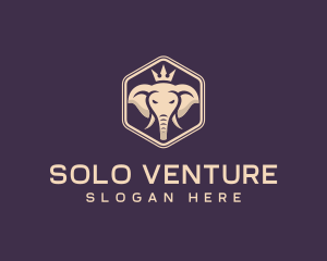 Corporate Elephant Crown logo design