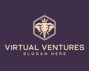 Corporate Elephant Crown logo design