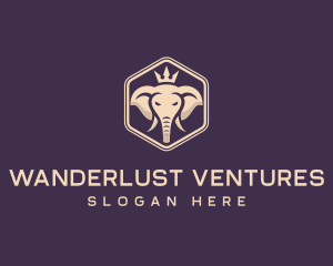 Corporate Elephant Crown logo design