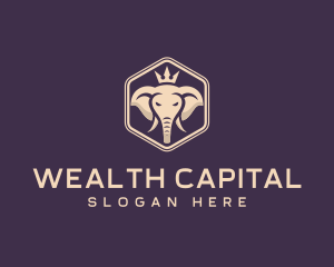 Corporate Elephant Crown logo design