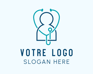 Healthcare Clinic Stethoscope Logo