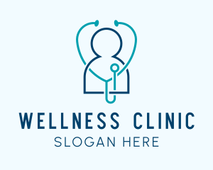 Clinic - Healthcare Clinic Stethoscope logo design