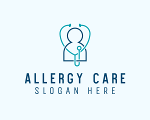 Healthcare Clinic Stethoscope logo design