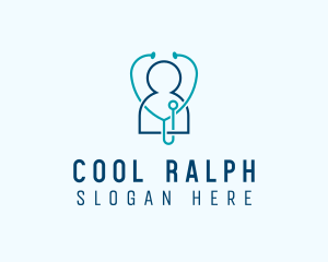 Healthcare Clinic Stethoscope logo design