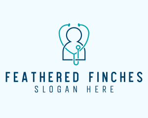 Healthcare Clinic Stethoscope logo design