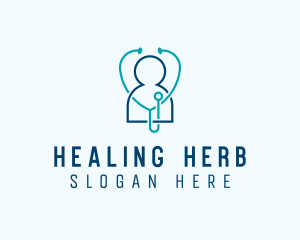 Healthcare Clinic Stethoscope logo design