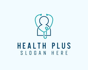 Healthcare Clinic Stethoscope logo design