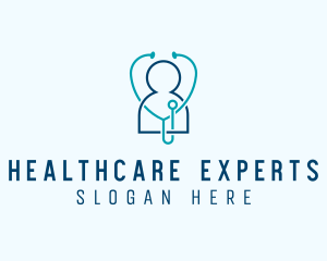 Healthcare Clinic Stethoscope logo design