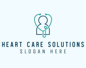 Cardiologist - Healthcare Clinic Stethoscope logo design