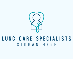 Pulmonologist - Healthcare Clinic Stethoscope logo design