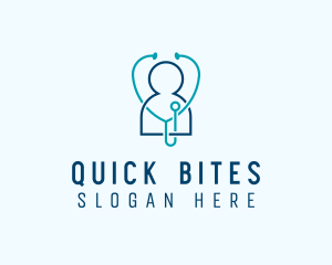 Healthcare Clinic Stethoscope logo design