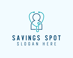 Healthcare Clinic Stethoscope logo design