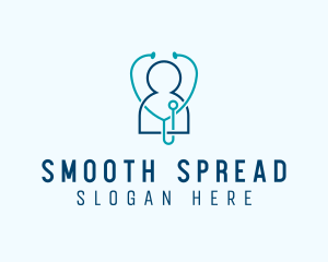 Healthcare Clinic Stethoscope logo design